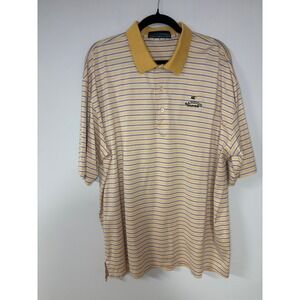Robert Trent Jones‎ Bandon Dunes Golf Polo Shirt Men's XL Yellow Short Sleeve